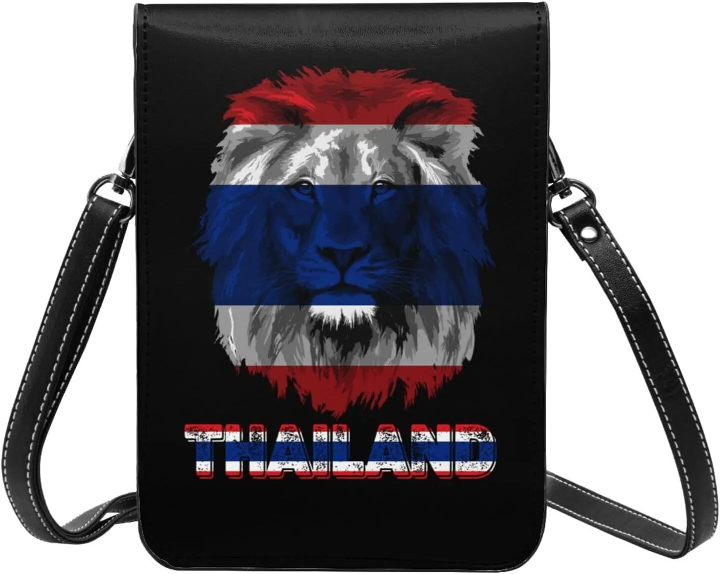Vintage Cote D'Ivoire Flag Lion Head Small Crossbody Purse Cell Phone Bag for Women