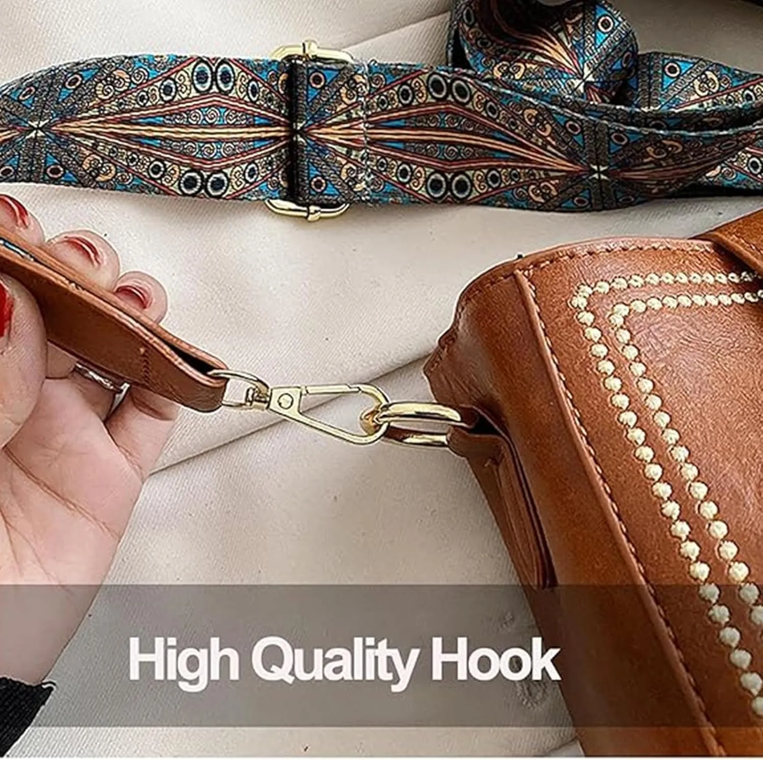 Vintage Fashion Bag With Adjustable Wider Shoulder Strap, Vintage Water Bucket Bag, Square Crossbody Small Bags for Women
