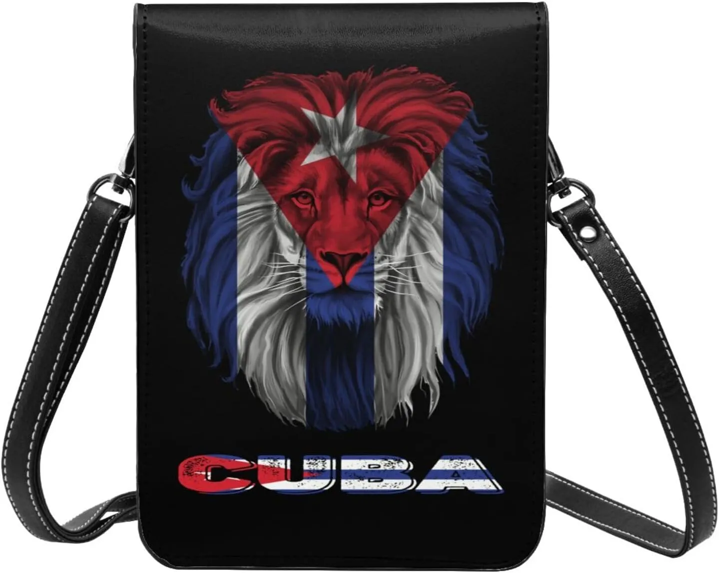 Vintage Israel Israeli Flag Lion Head Small Crossbody Purse Cell Phone Bag for Women