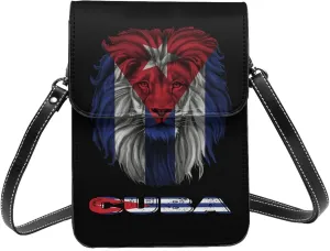 Vintage Israel Israeli Flag Lion Head Small Crossbody Purse Cell Phone Bag for Women