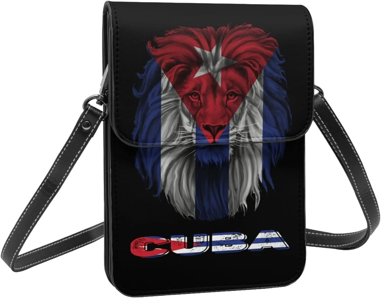 Vintage Israel Israeli Flag Lion Head Small Crossbody Purse Cell Phone Bag for Women
