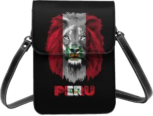 Vintage Saint Vincent And The Grenadines Flag Lion Head Small Crossbody Purse Cell Phone Bag for Women