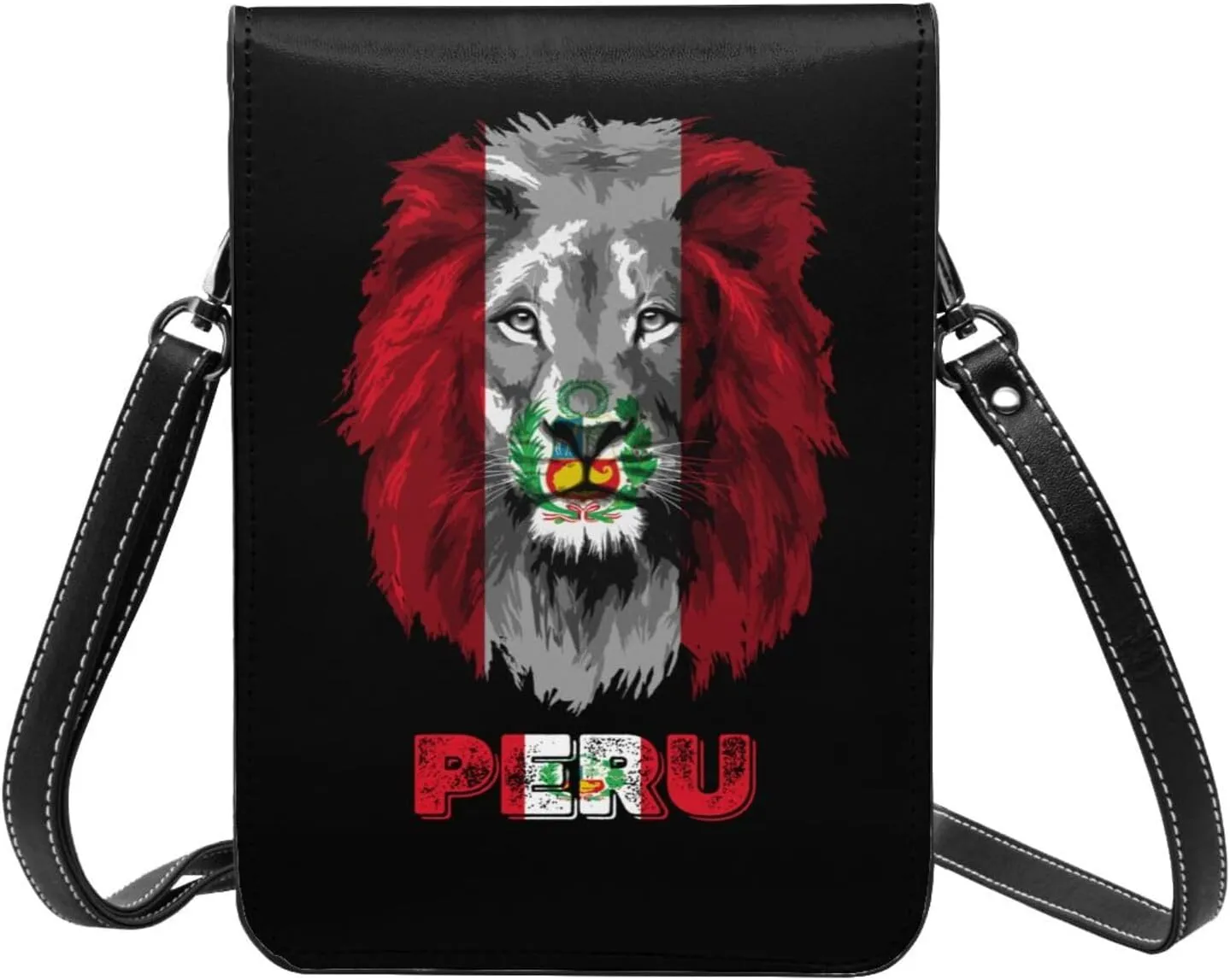 Vintage Saint Vincent And The Grenadines Flag Lion Head Small Crossbody Purse Cell Phone Bag for Women