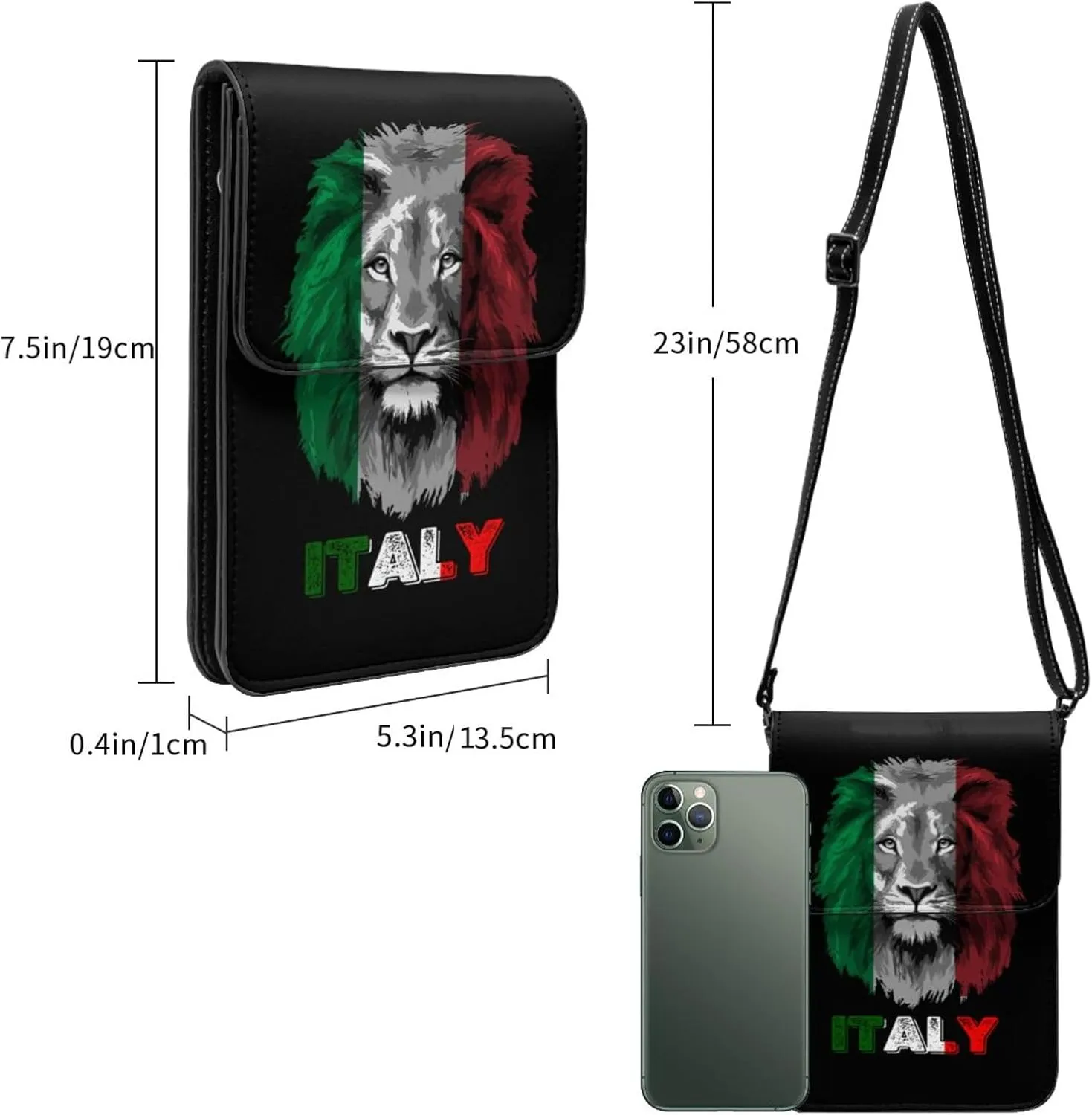 Vintage Saint Vincent And The Grenadines Flag Lion Head Small Crossbody Purse Cell Phone Bag for Women