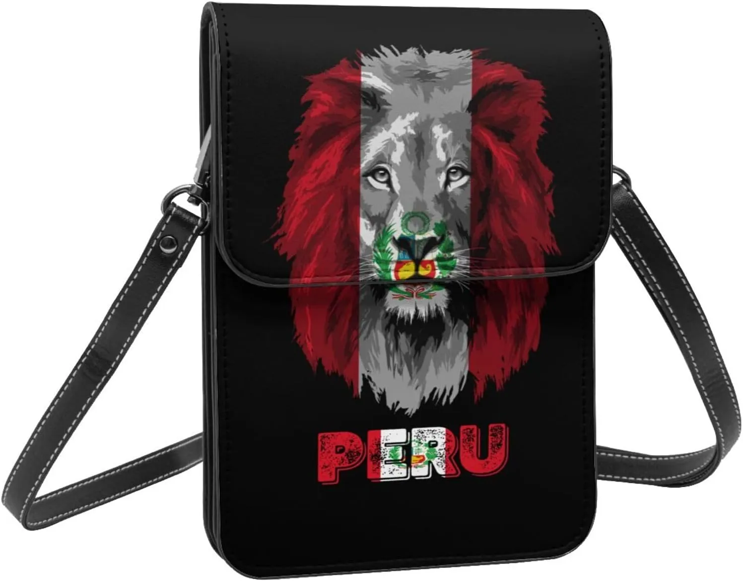 Vintage Saint Vincent And The Grenadines Flag Lion Head Small Crossbody Purse Cell Phone Bag for Women