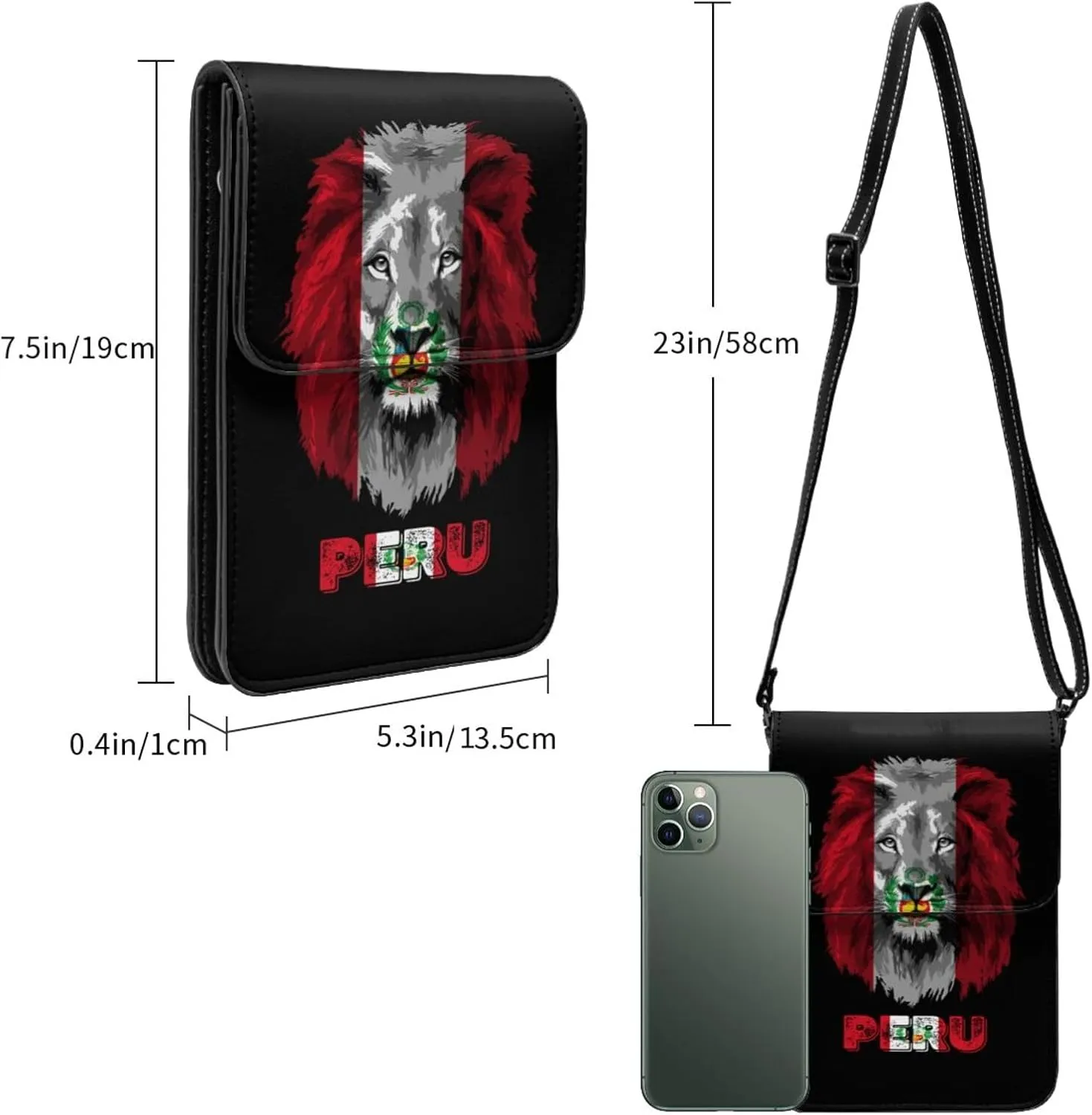 Vintage Saint Vincent And The Grenadines Flag Lion Head Small Crossbody Purse Cell Phone Bag for Women