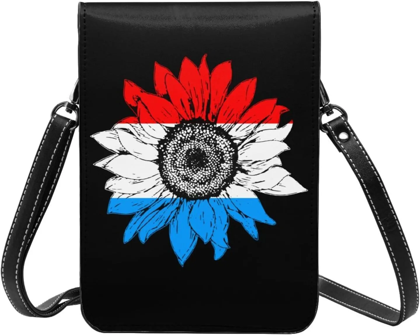 Vintage Sunflower Nepal Nepalese Flag Small Crossbody Purse Cell Phone Bag for Women