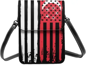 Vintage Tanzanian America Flag Striped Patterns Small Crossbody Purse Cell Phone Bag for Women