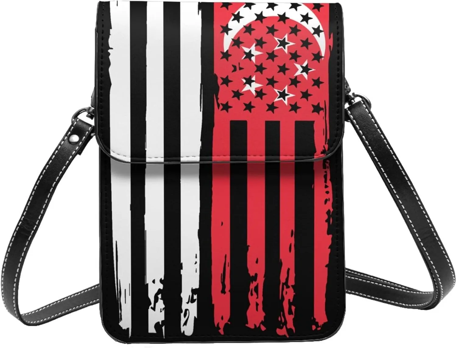 Vintage Tanzanian America Flag Striped Patterns Small Crossbody Purse Cell Phone Bag for Women