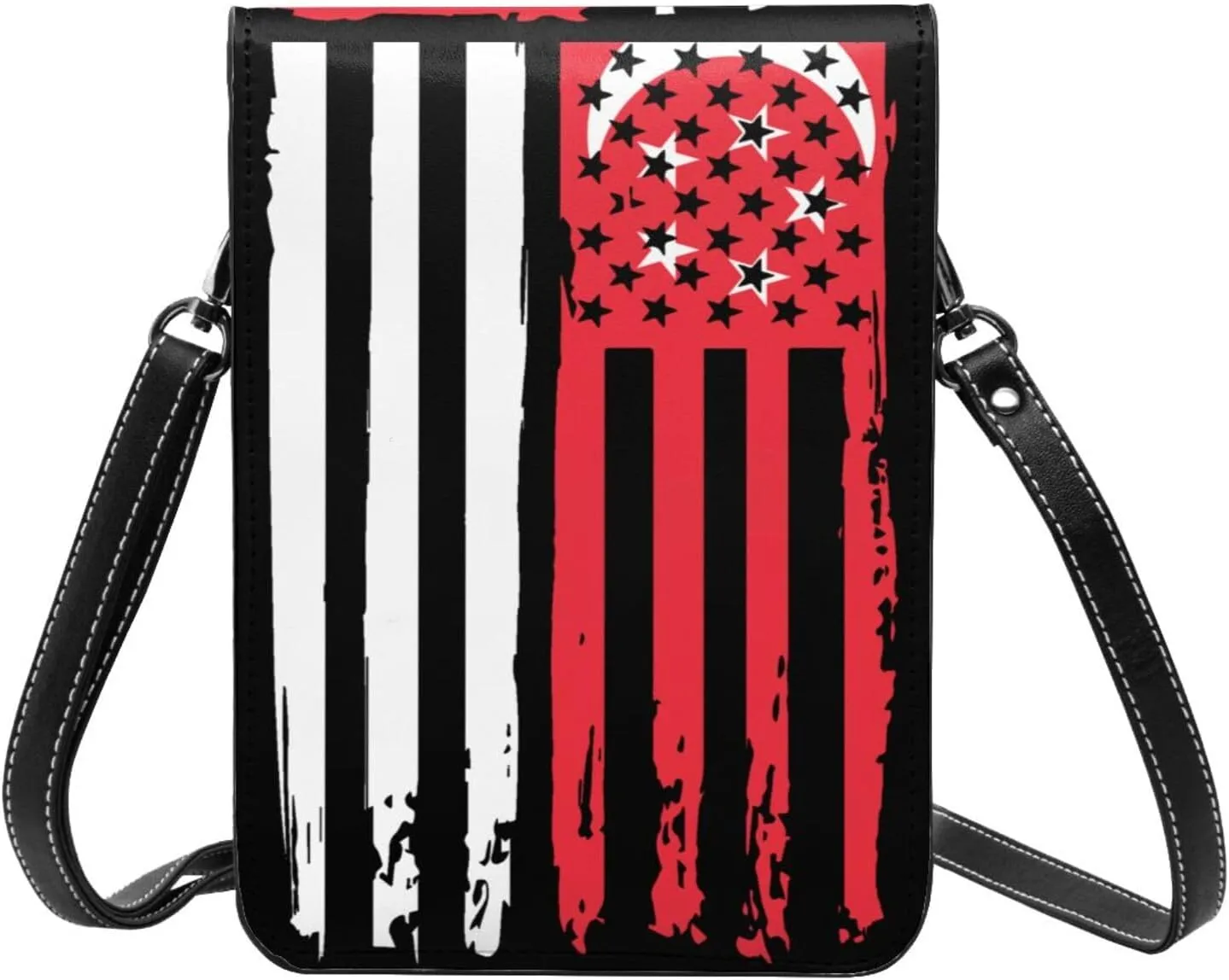 Vintage Tanzanian America Flag Striped Patterns Small Crossbody Purse Cell Phone Bag for Women