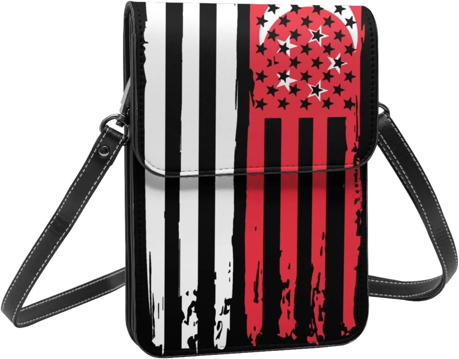 Vintage Tanzanian America Flag Striped Patterns Small Crossbody Purse Cell Phone Bag for Women
