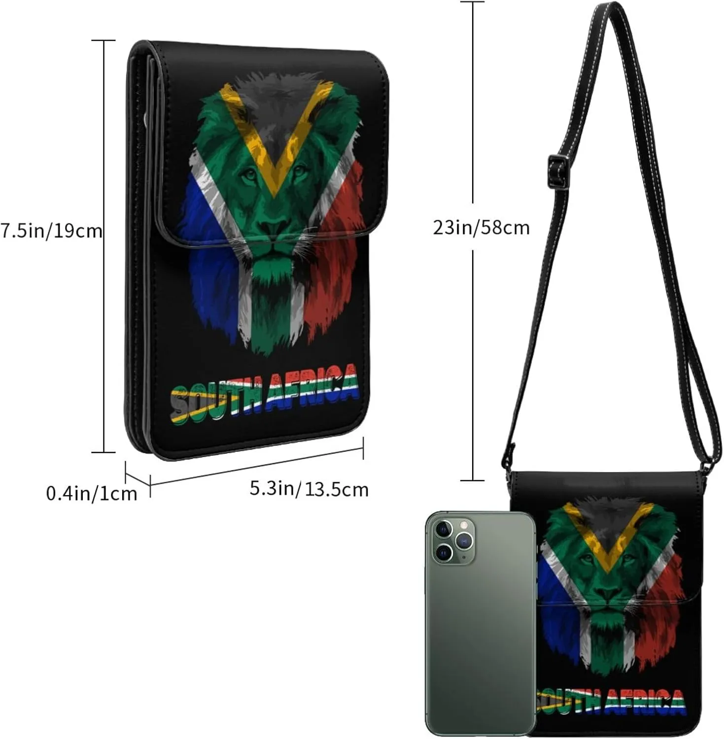 Vintage Vatican Flag Lion Head Small Crossbody Purse Cell Phone Bag for Women