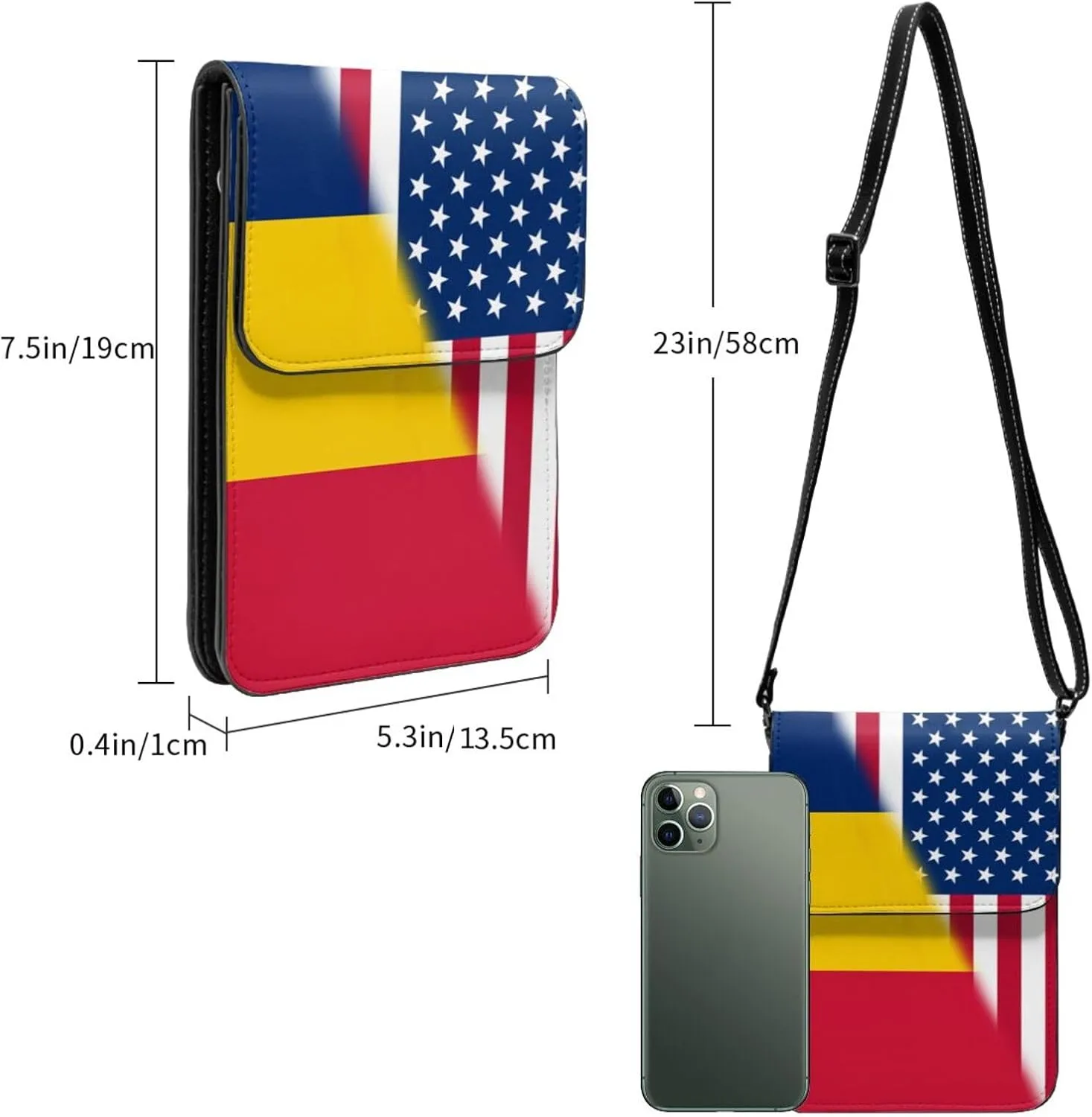 Vintage Zambia Zambian America Flag Small Crossbody Purse Cell Phone Bag for Women Girls Mini Over Shoulder Handbag Wallet