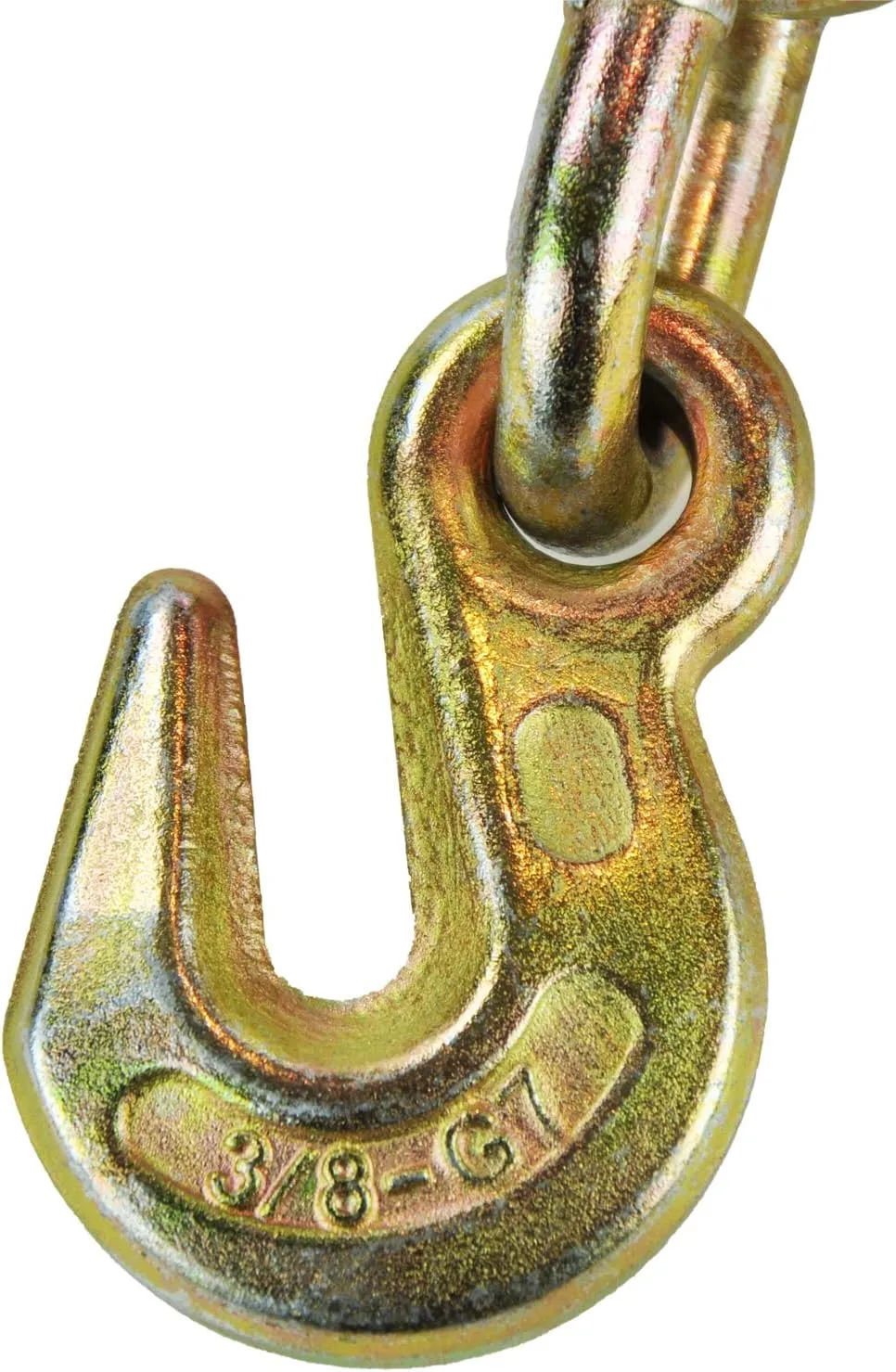 VULCAN Load Binder with 2 Grab Hooks - Ratchet Style - 7100 Pound Safe Working Load (Works with 5/16 Inch or 3/8 Inch Grade 70 and Grade 80 Chain)