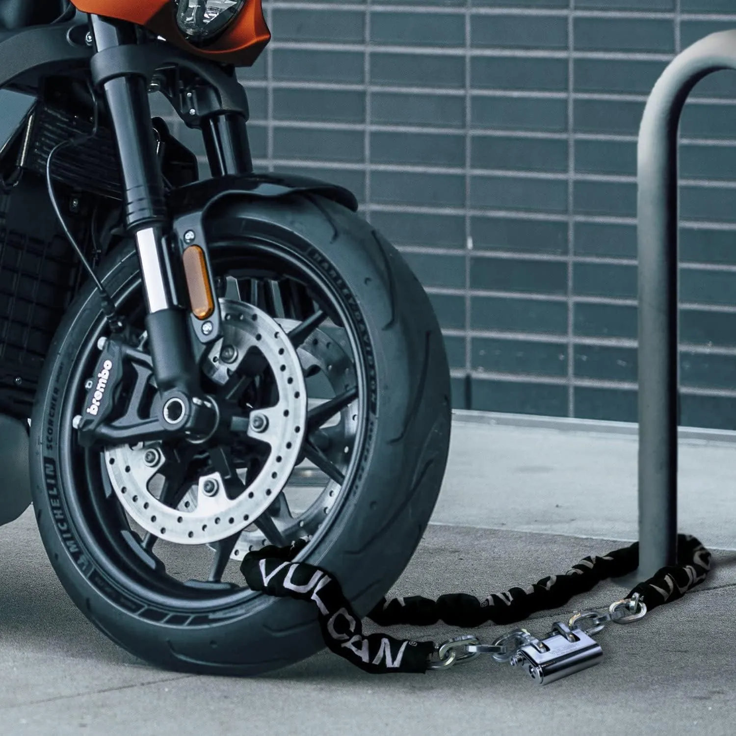 VULCAN Security Chain and Lock Kit - Premium Case-Hardened - 3/8 Inch x 3 Foot ( /-2 Inches) - Chain Cannot Be Cut with Bolt Cutters or Hand Tools