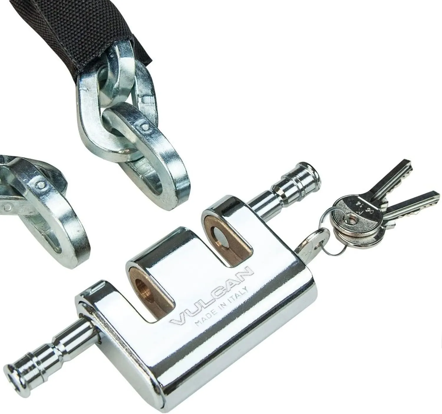 VULCAN Security Chain and Lock Kit - Premium Case-Hardened - 3/8 Inch x 3 Foot ( /-2 Inches) - Chain Cannot Be Cut with Bolt Cutters or Hand Tools