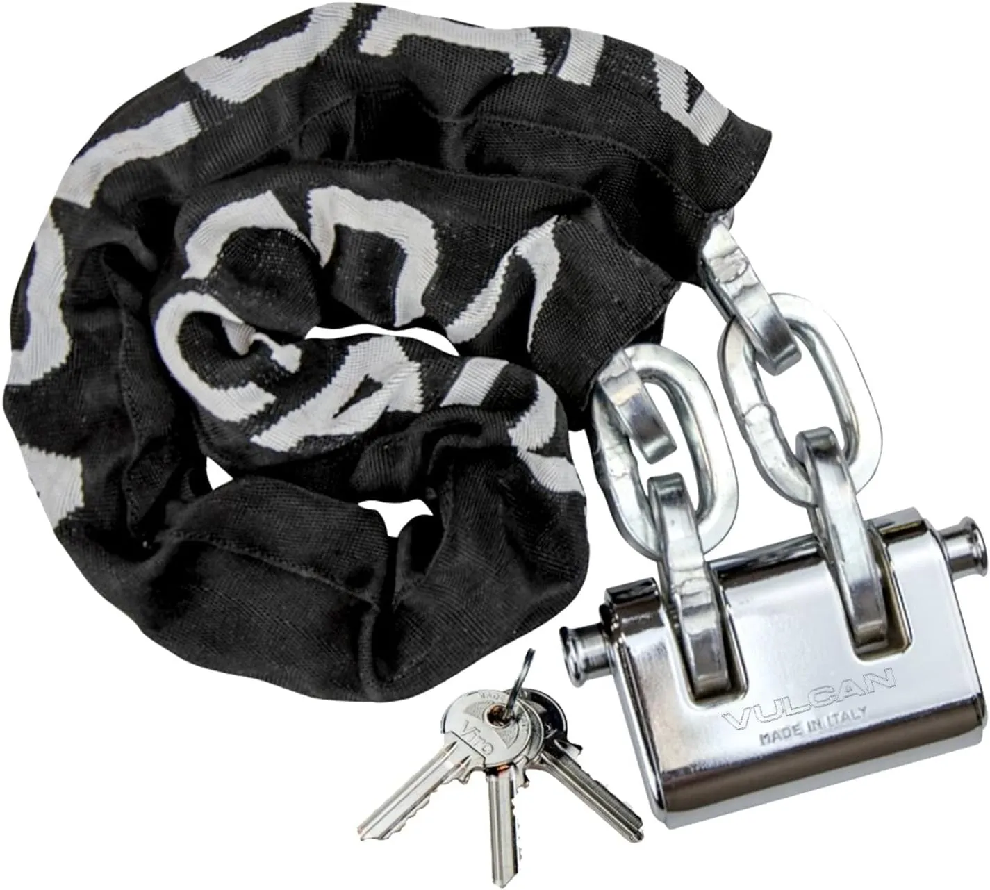 VULCAN Security Chain and Lock Kit - Premium Case-Hardened - 3/8 Inch x 3 Foot ( /-2 Inches) - Chain Cannot Be Cut with Bolt Cutters or Hand Tools