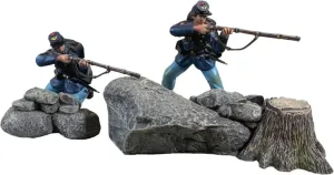 W. Britain American Civil War 31416 Union Soldiers Defending The Round Top 1:30 Scale Metal