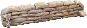 W. Britain Diorama Accessories 53000 Mealie Bag Wall Straight Section 1:30 Scale polystone