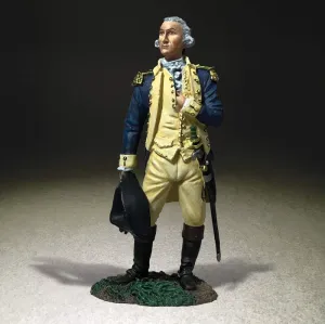 W. Britains Toy Soldiers Museum Collection 10074 General George Washington 1:30 Scale Pewter