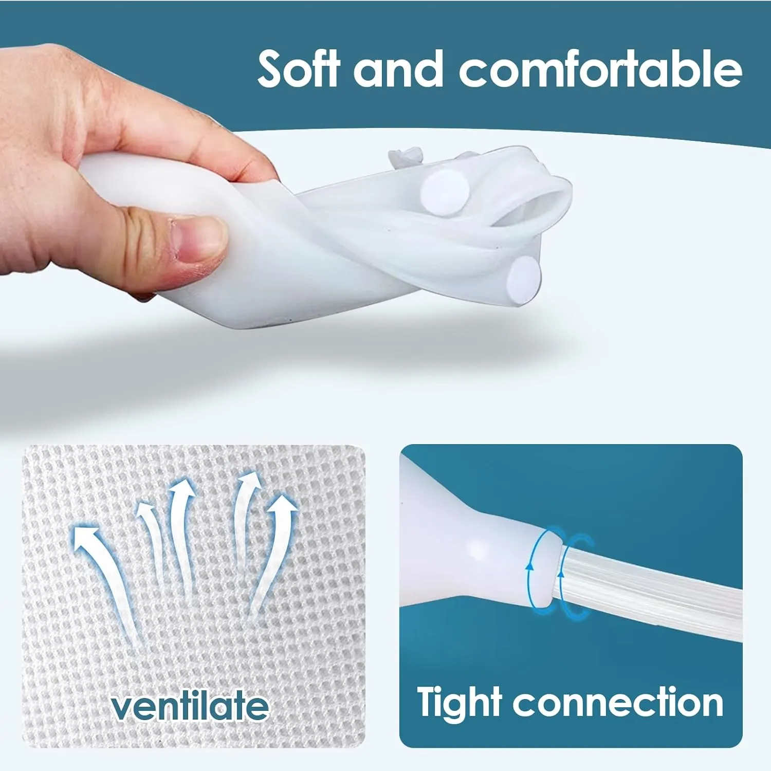 Wearable Urine Collector Set with 2 Bags (1000ml/2000ml), 1.2M Catheter, Urine Catching Capsule, Breathable Cotton Pants for Elderly Men Gray