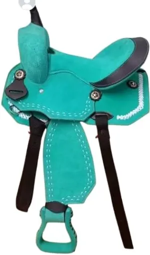 Western Barrel Racing Handmade Synthetic Cordura Horse Saddle Lightweight Horse Riding Saddle Trail Tack Equestrian Size 10"-18" inches Seat Available, FRR09