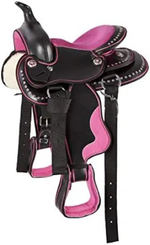 Western Barrel Racing Handmade Synthetic Cordura Horse Saddle Lightweight Horse Riding Saddle Trail Tack Equestrian Size 10"-18" inches Seat Available, FRR14