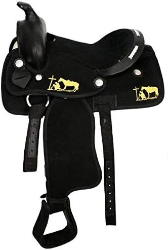 Western Barrel Racing Handmade Synthetic Cordura Horse Saddle Lightweight Horse Riding Saddle Trail Tack Equestrian Size 10"-18" inches Seat Available, FRR21