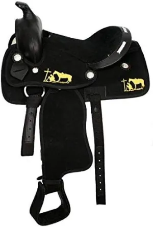 Western Barrel Racing Handmade Synthetic Cordura Horse Saddle Lightweight Horse Riding Saddle Trail Tack Equestrian Size 10"-18" inches Seat Available, FRR21