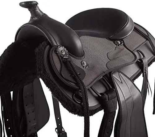 Western Barrel Racing Handmade Synthetic Cordura Horse Saddle Lightweight Horse Riding Saddle Trail Tack Equestrian Size 10"-18" inches Seat Available, FRR33