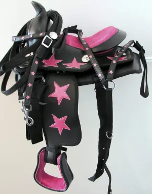 Western Barrel Racing Handmade Synthetic Cordura Horse Saddle Lightweight Trail Tack Equestrian Get Matching Headstall, Breastplate & REINS Size 10"-18" inches Seat Available, FRI13