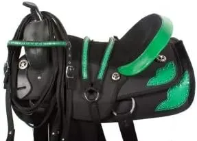 Western Barrel Racing Handmade Synthetic Cordura Horse Saddle Lightweight Trail Tack Equestrian Get Matching Headstall, Breastplate & REINS Size 10"-18" inches Seat Available, FRI17