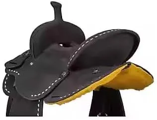 Western Barrel Racing Wooden Tree Horse Saddles Handmade Premium Leather Comfort Horses Trail Equestrian Tooled Carved Horse Saddle Riding Size: 10-18 inches Seat, KK02