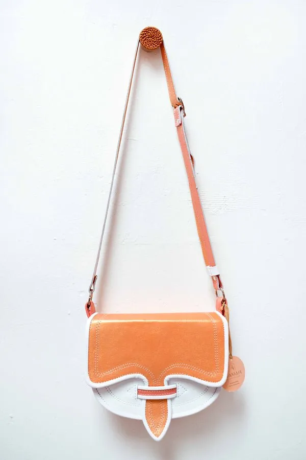 Western Cowboy Style Crossbody Leather Carriel Bag in Vibrant Colors