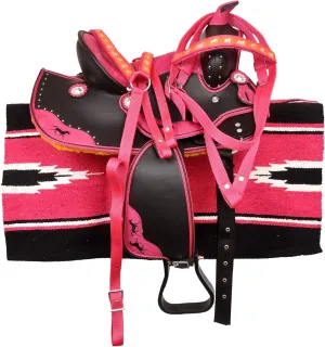Western Synthetic Horse Saddle Lightweight Barrel Racing Saddle Trail Equestrian Horse Saddle Size 14 to 18 Inches Seat Model No. 10