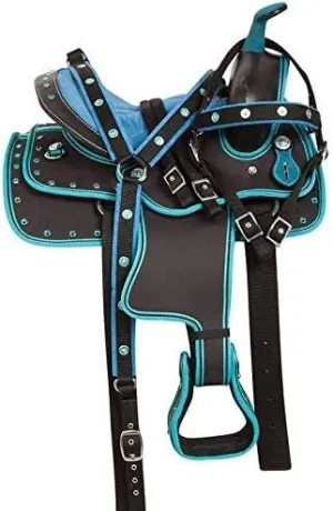 Western Synthetic Horse Saddle Lightweight Barrel Racing Saddle Trail Equestrian Horse Saddle Size 14 to 18 Inches Seat Model No. 18