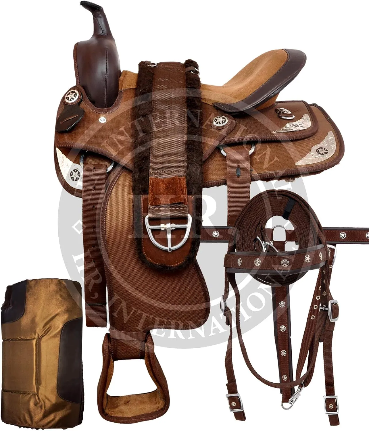 Western Synthetic Horse Saddle Lightweight Barrel Racing Saddle Trail Equestrian Horse Saddle Size 14 to 18 Inches Seat Model No. 26