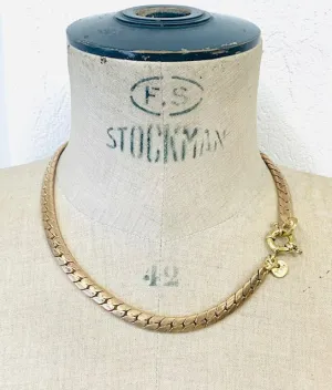 Wide snake chain brass