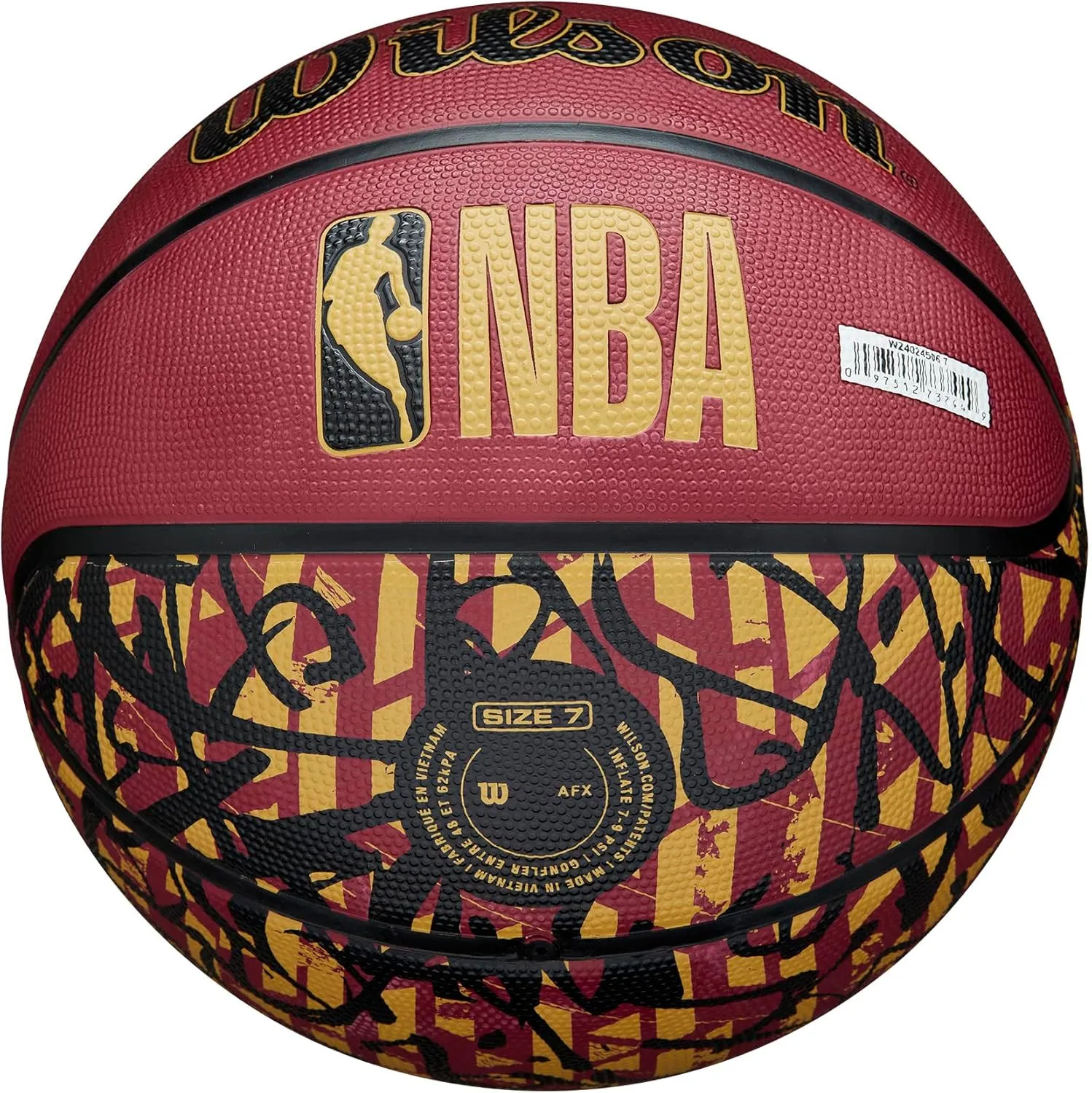 WILSON NBA Team Graffiti Basketballs - Size 7-29.5"