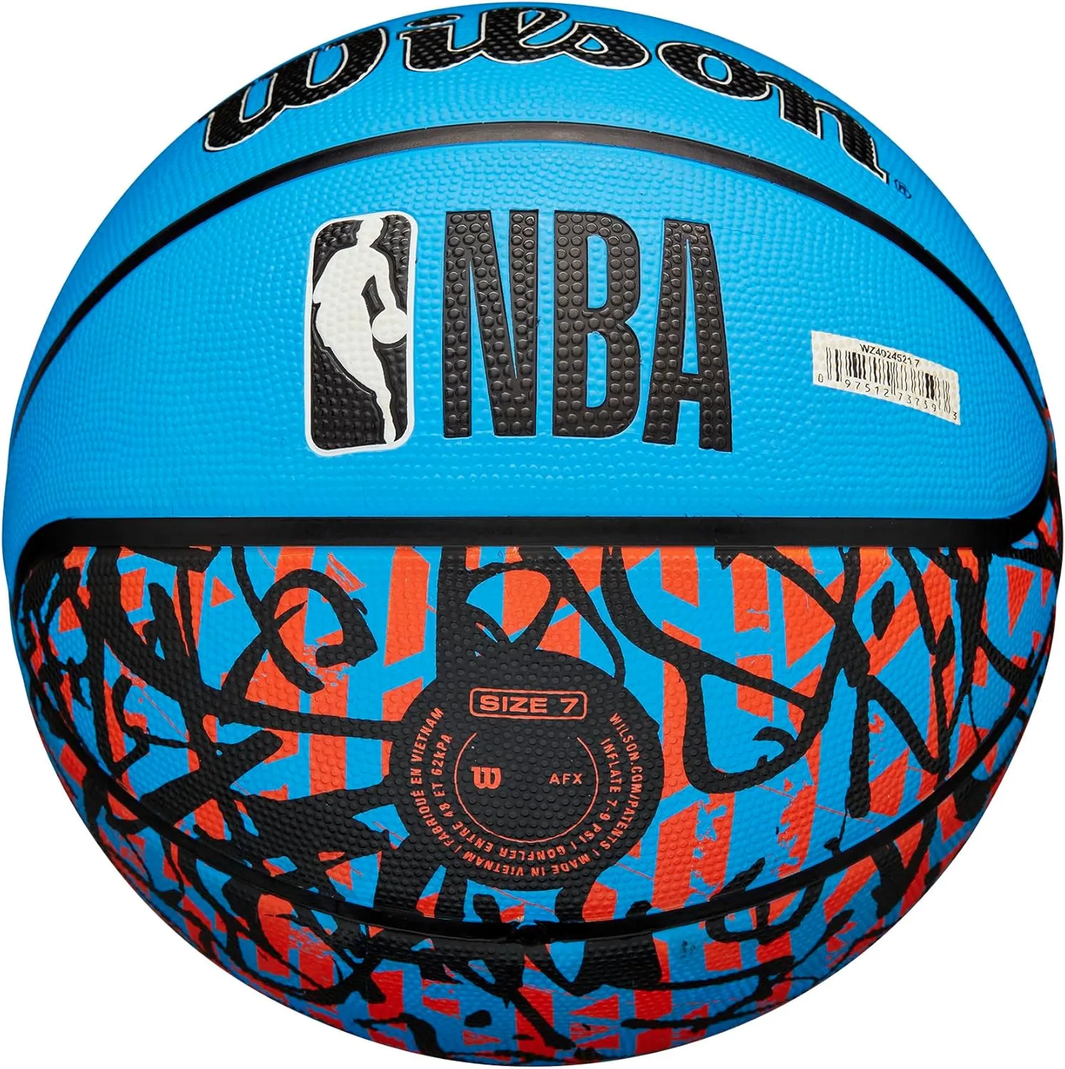 WILSON NBA Team Graffiti Basketballs - Size 7-29.5"