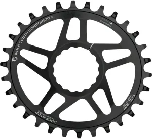 Wolf Tooth Elliptical Mountain Bike Direct Mount Oval Chainring for Race Face Cinch (28 Tooth, Boost, PowerTrac, MTB)