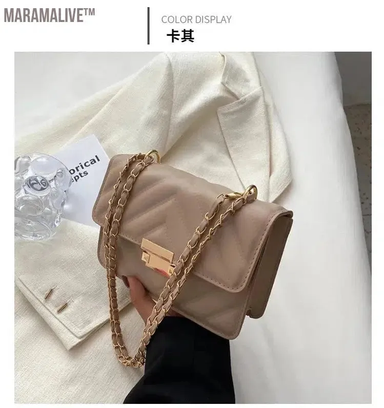Women Bag Purple Trendy Shoulder Bag,Mini Chevron Quilted Flap Chain Square Bag Quality Crossbody Bag,Handbags For Women 2024