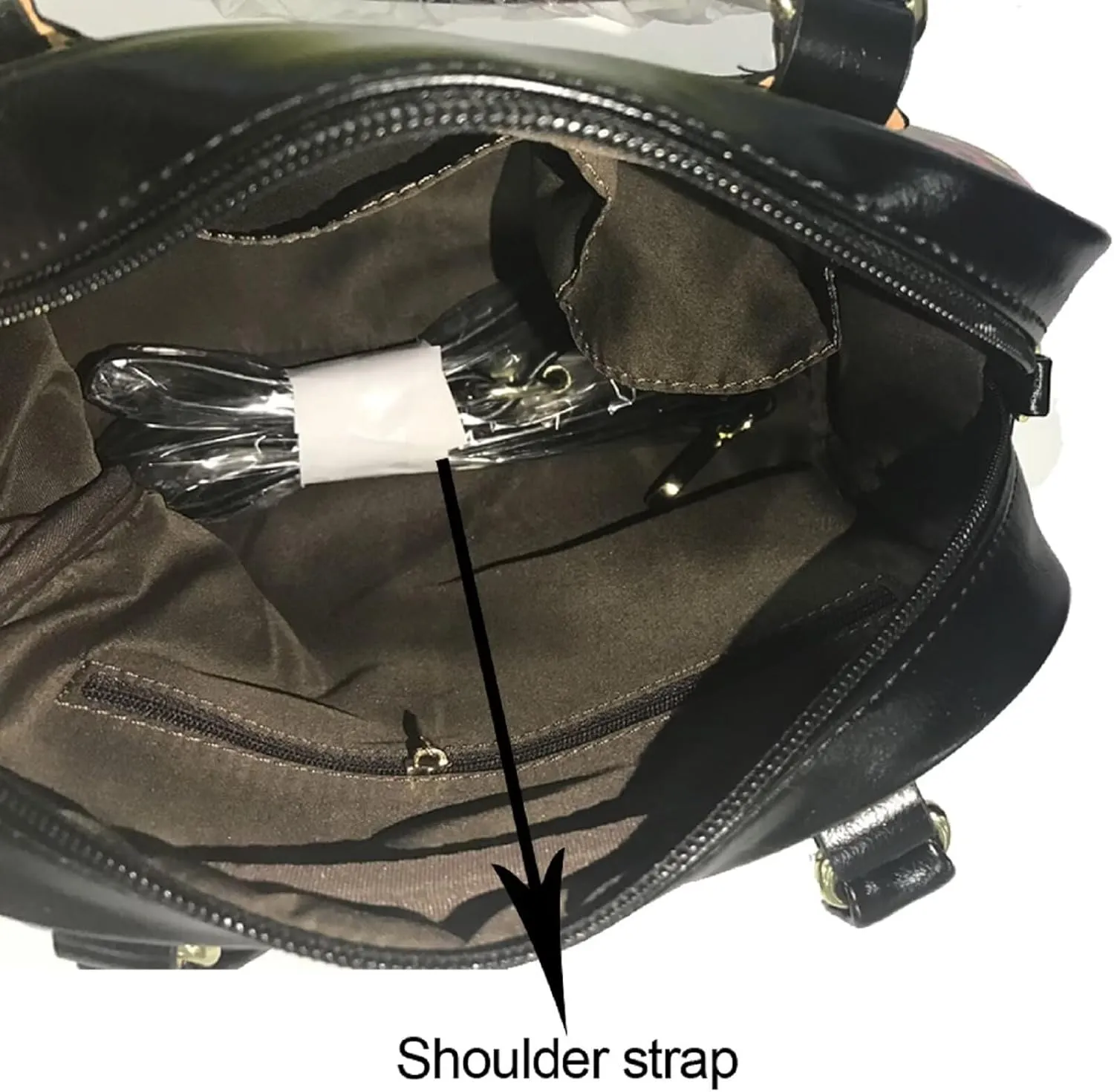Women Saddle Shoulder Bag Oil Painting Printed Tote Saddle Purses PU Leather Shoulder Bags with Strap