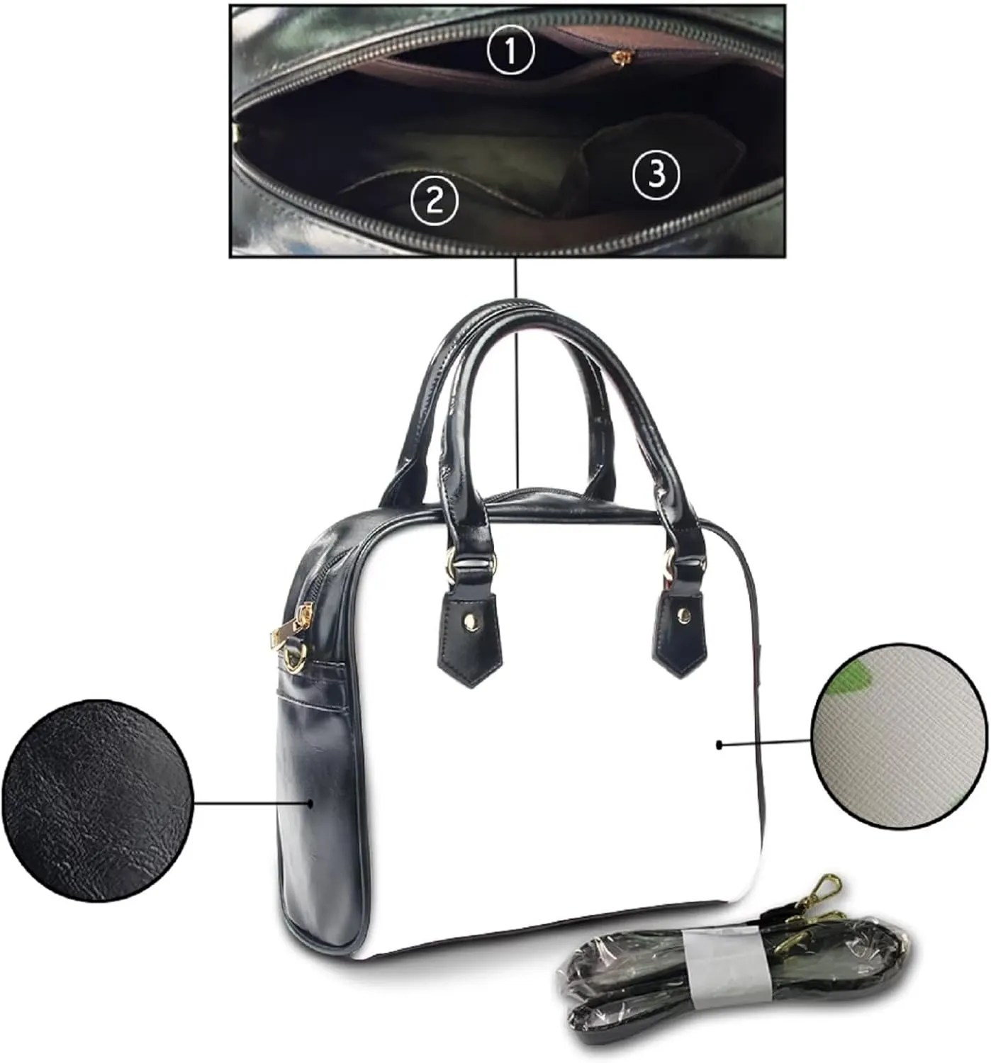 Women Saddle Shoulder Bag Oil Painting Printed Tote Saddle Purses PU Leather Shoulder Bags with Strap