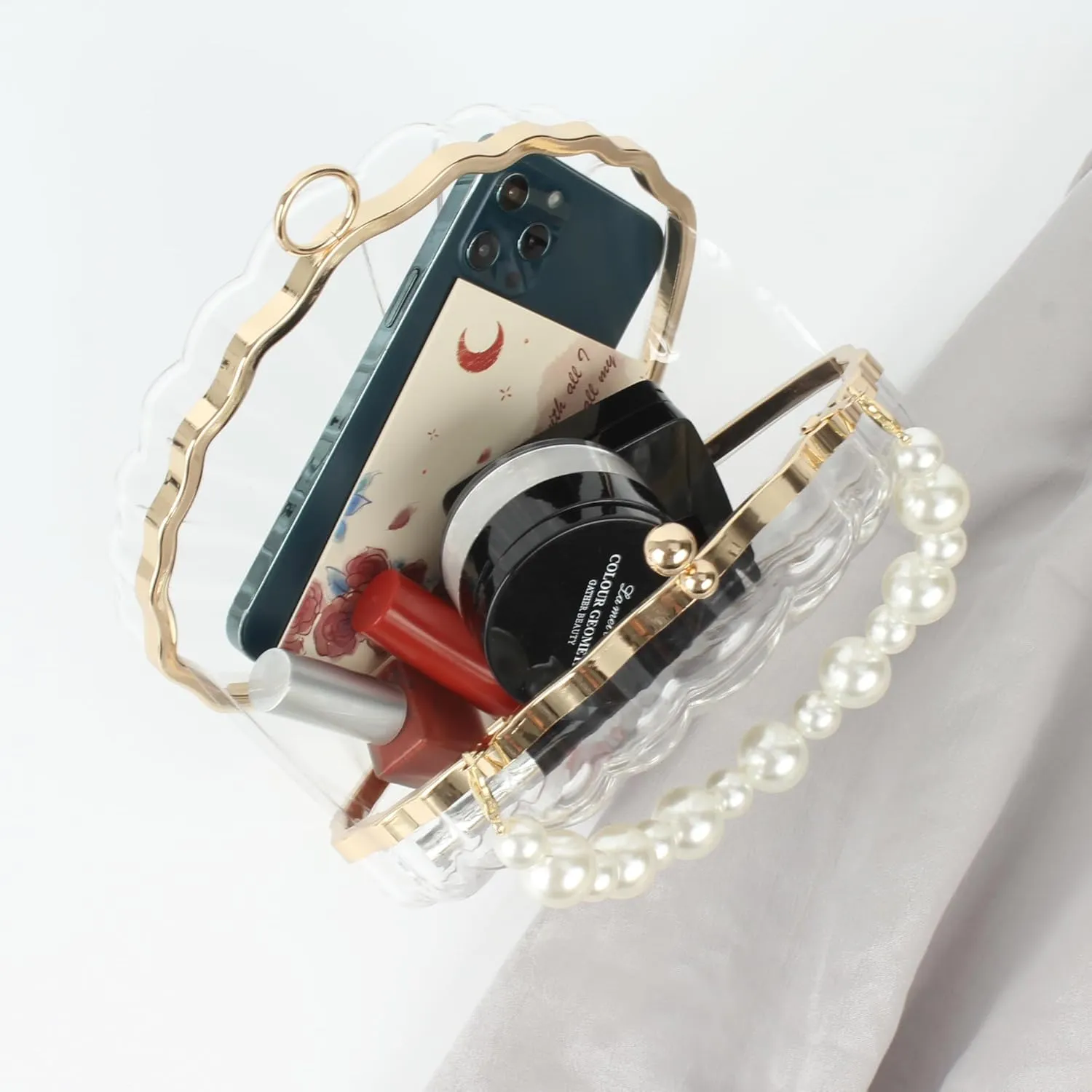 Women Seashell Evening Bag Purse Mermaid Chain Strap Clutch Handbag Shoulder Bag