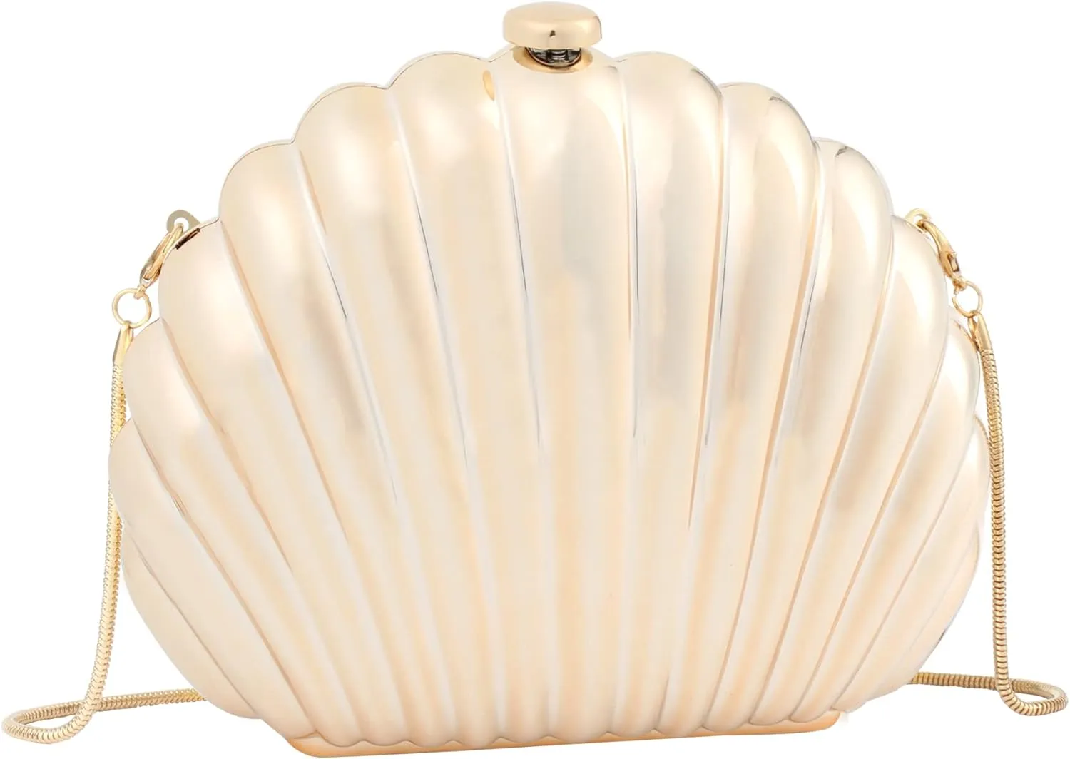 Women Seashell Evening Bag Purse Mermaid Chain Strap Clutch Handbag Shoulder Bag