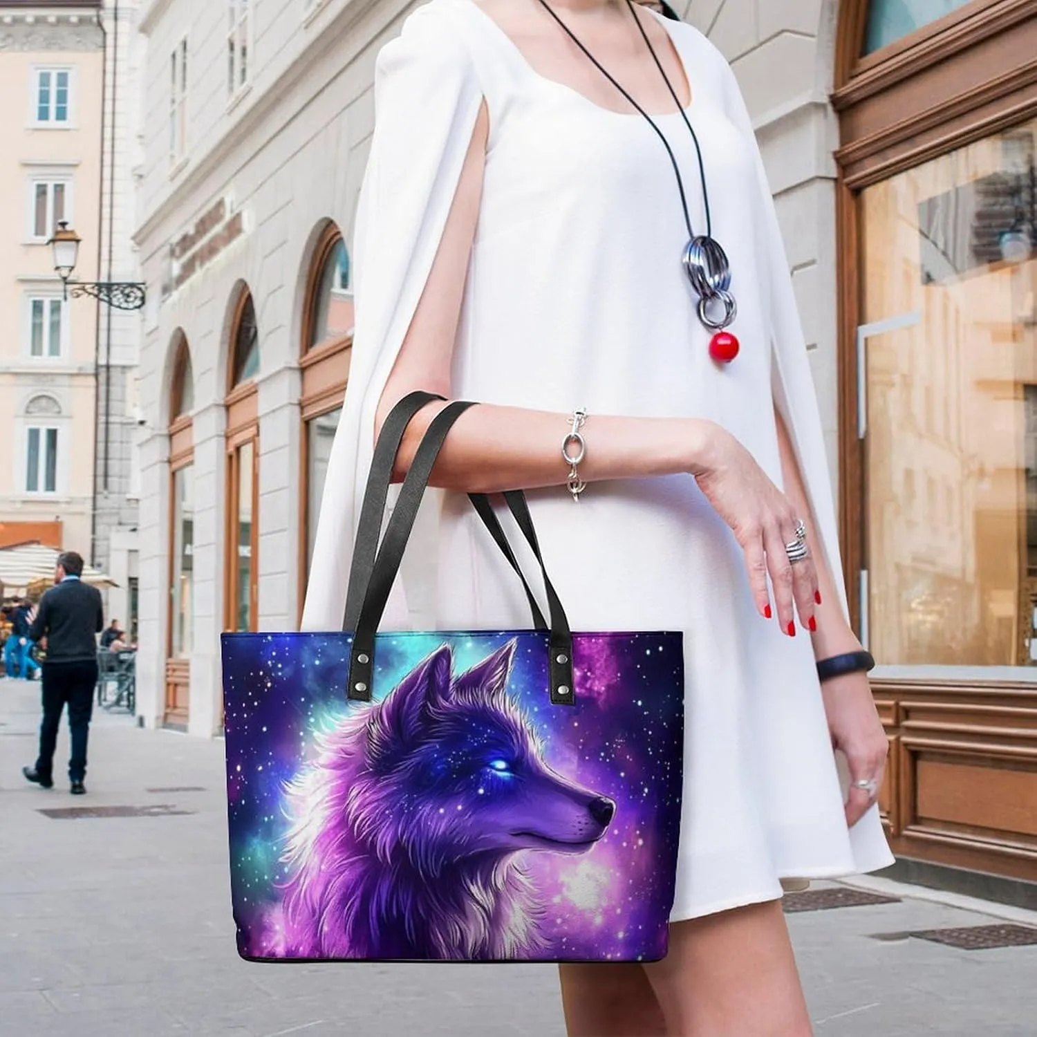 Women Tote Bags Casual Handbags PU Leather Shoulder Travel Bag