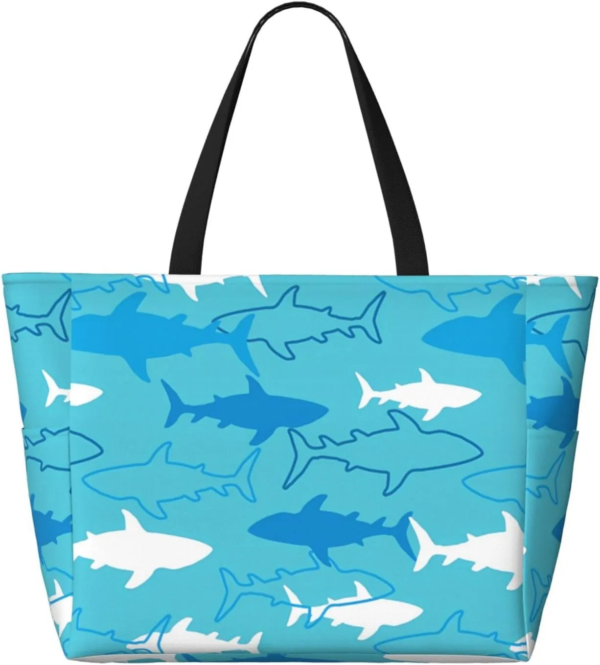 Women's Beach Travel Bags Large Waterproof Tote Bag with Pockets Sandproof Handbag for Beach Gym Vacation
