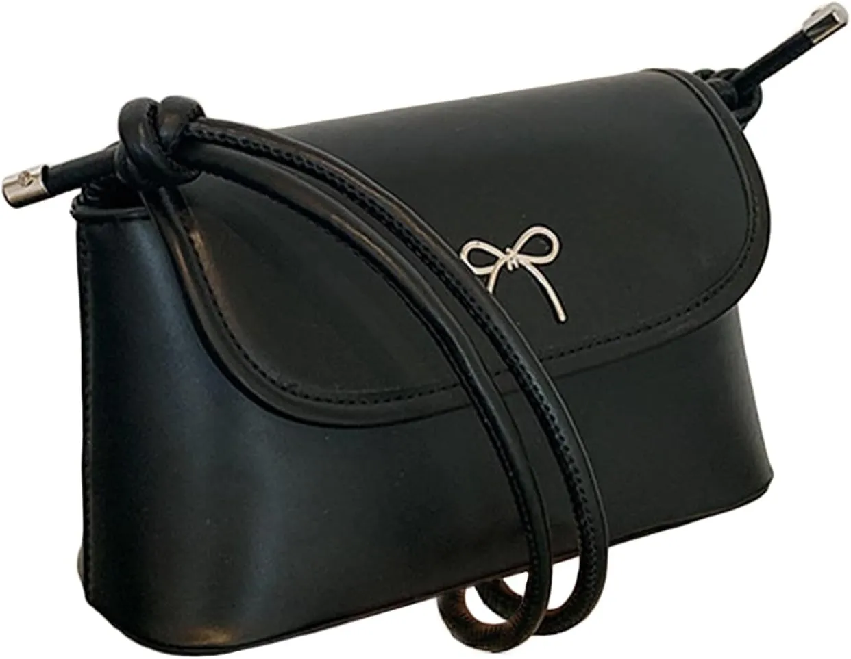 Women's Bow Crossbody Message Bags Saddle Retro Clutch Shoulder Handbags