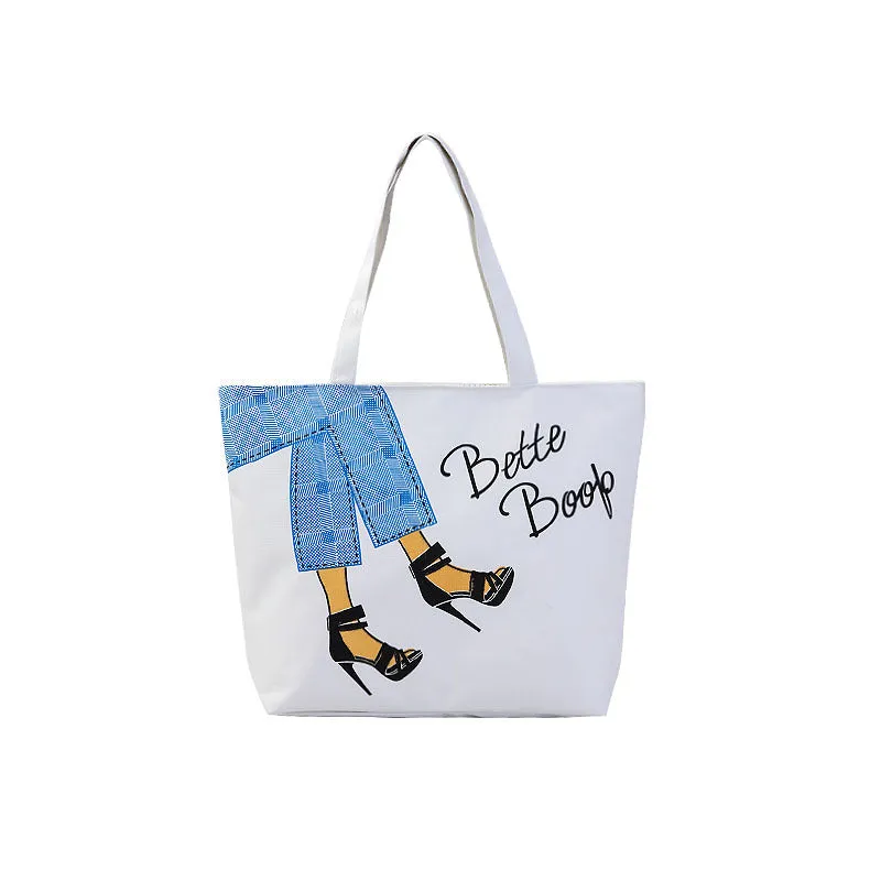 Women's Canvas Artistic Cloth Large Capacity Class Shoulder Bags